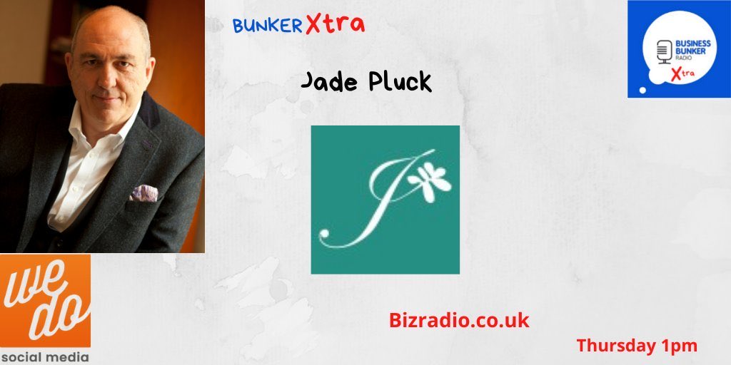 On Catchup the
#BBunker Xtra Show  

<a href="/JadePluck/">Jade Pluck</a> of Jade Consultancy 

Talked sustainability and environmental, social and governance issues facing small businesses 

Show sponsor <a href="/WeDoSMedia/">We Do Social Media</a>

All the details click here ==> buff.ly/3hK94I5