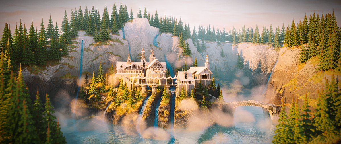 'Rivendell' from Lord Of The Rings
Rendered by <a href="/iAleM_/">AleM</a> 
Solo Build on <a href="/BuildersRefuge/">Builder's Refuge</a> 
#Minecraft #minecraft建築コミュ