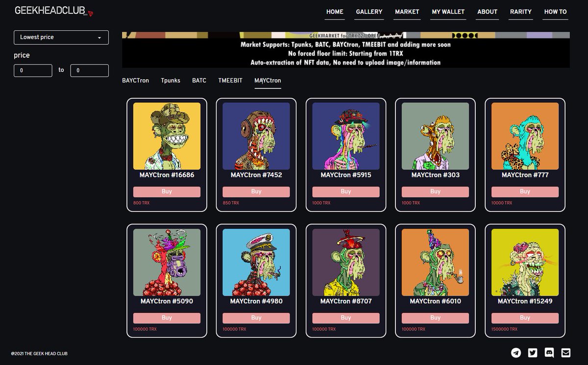 geekheadclub's tweet photo. 10+ Mutant Apes are now listed on #GeekMarket.
#TronNFT will get bigger with a integrated wallet and market. We will also support other DEX as much as we can. #NFT #TRON #FREETRADE #BestTeam
Now: 5 market including #MAYCTron from @BAYCTron
Upcoming: #MAYC from @boredapetron https://t.co/PDnhd78Atz