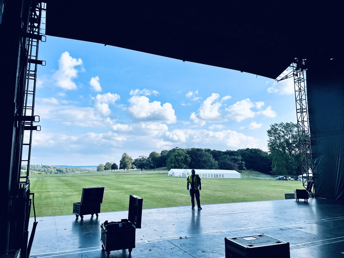 WentworthLive's tweet photo. Ladies and gentlemen…. We have built a Main Stage!
Little Dave from our festival team is testing it out for us!
Tomorrow the sound and lighting arrives and then we’re ready to party… 😎☀️🎶🕺☀️😎
#Excited #NearlyReady #CountdownToSaturday https://t.co/oWCodSYG3B