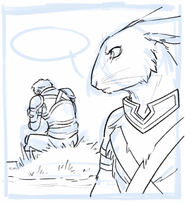 Things-I-did-not-expect-to-be-drawing-when-I-started-Cloven no. 137: hares wearing armour. 