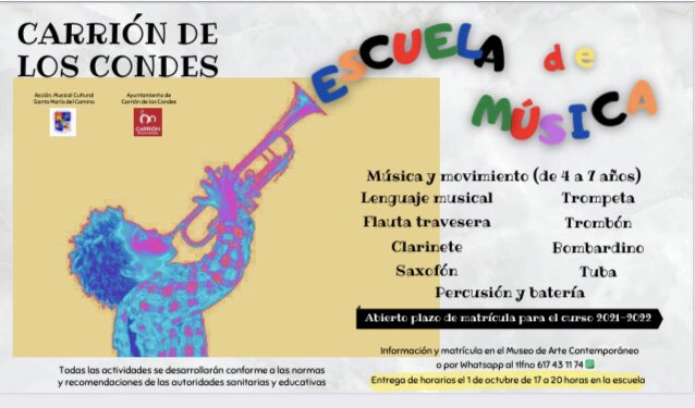 BCarrionCondes's tweet photo. Volvemos otra vez. Abierto plazo de matrícula Curso 2021/22. Anímate te esperamos. https://t.co/hTZ6RSF56w