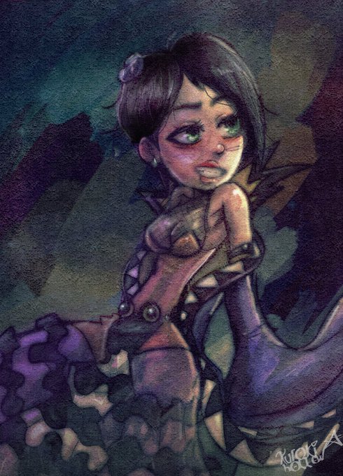 2 pic. Some beautifully cute portrait paintings for an upcoming animation done by @kurokihollow please