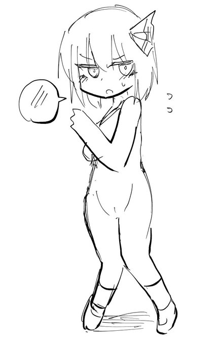 デフォルメえっちルーミアちゃん練習。(超らくがき) 