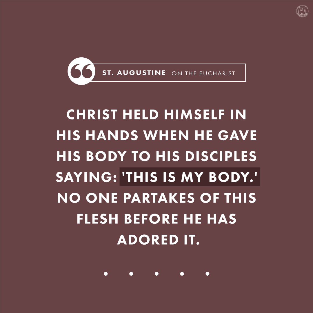 cbuscatholic's tweet photo. Jesus Christ is truly present body, blood, soul, and divinity in the Eucharist. When we gaze at the Eucharist, in Mass or in Adoration, we can be sure that we are gazing straight at our Lord and Savior!
#RealPresence #RPRF https://t.co/ybpWKsQPsi