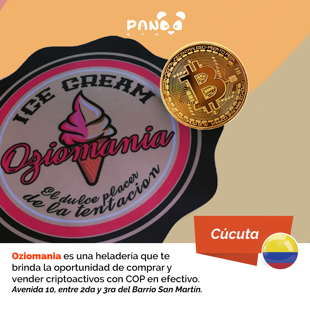 #PandaBTM | Busca uno de nuestros #BTM en Oziomania para #ComprarCriptos con seguridad ✅