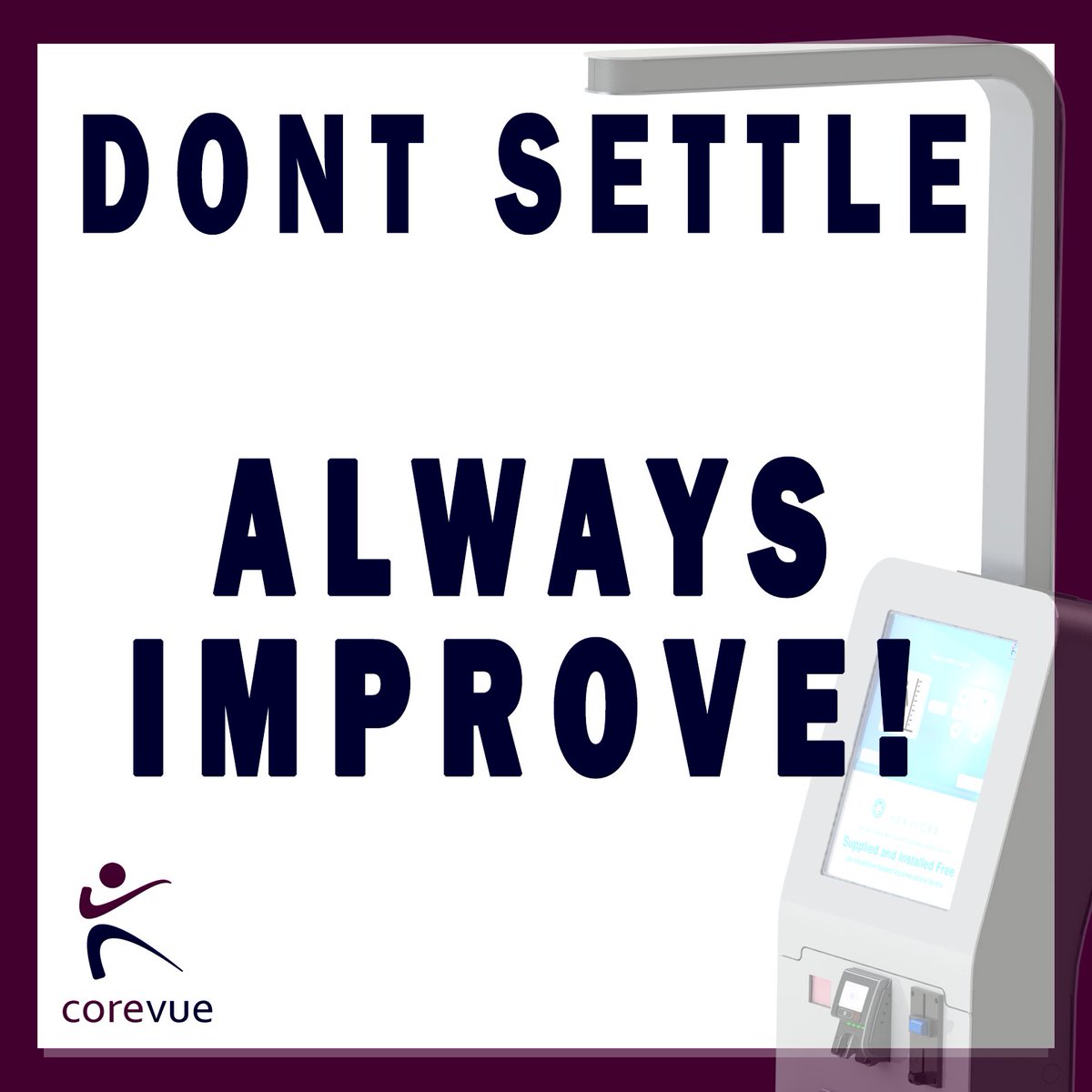 Settling for second best is another way of giving up! Push yourself to pursue your life's goals and never stop!!
.
.
.
#corevue #thursdaymotivation #thursdaythoughts #motivation #healthcheckservices #fitnessmotivation #motivationalquotes #positivevibes #quotes #allyou #carryon