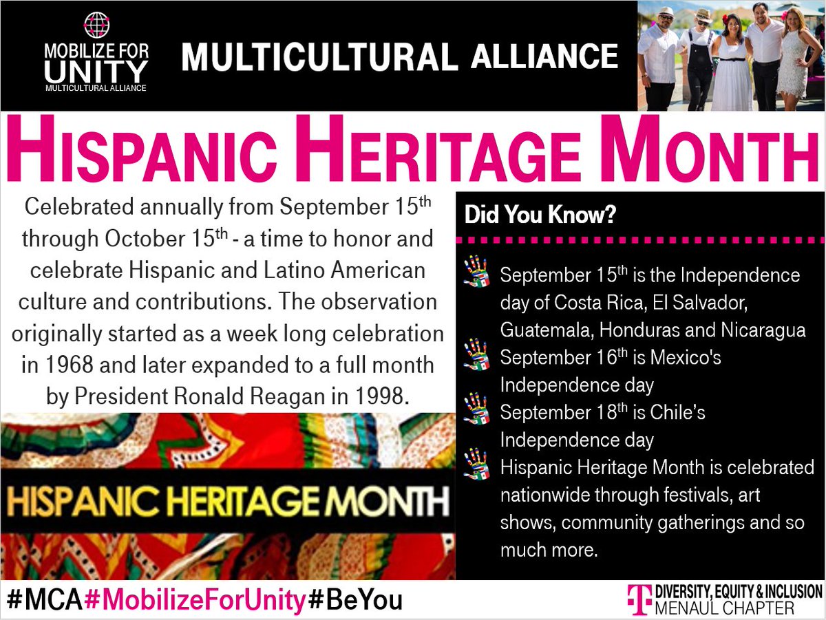 team505menaul's tweet image. Con orgullo we celebrate the history, culture and contributions of Hispanic-Americans. 

#MCA #MobilizeForUnity #BeYou #SomosMagenta