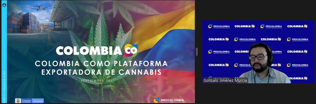 Cagarciaf's tweet photo. Hoy +100 empresarios y emprendedores de #Valle #Cauca y #Nariño recibieron #FormacionExportadora en el marco normativo, proceso de exportación y oportunidades comerciales de Cannabis Medicinal con @PROCOLOMBIACO https://t.co/XSxijyEdP4