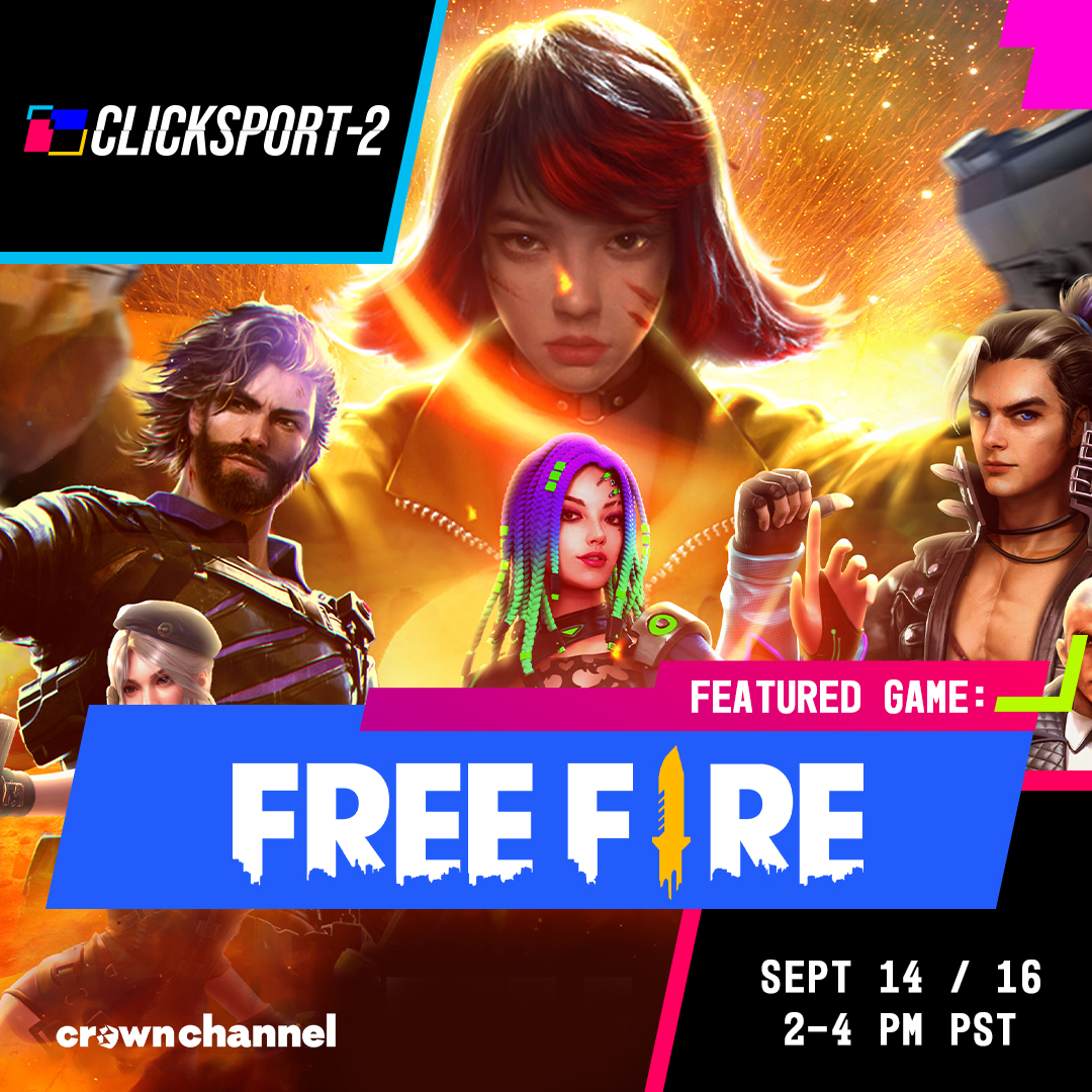 crownchannel's tweet photo. Tonight's the night!🍿 Xoc's Tournament of Champions comes to a crescendo on #CLICKSPORT. 🏁 Tune in on #Twitch @ 5pm ET/2pm PT to see who escapes a pink, gooey demise! And don't miss the #FreeFireNA action and drops in chat. 🗡@mrdanfogler @FreeFire_NA https://t.co/4KWxFjJmjx