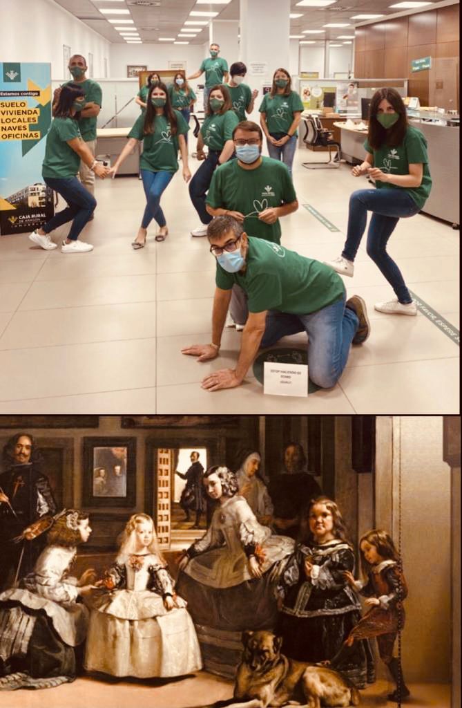 CajaRuralAragon's tweet photo. El equipo de #EjeadelosCaballeros ha demostrado un año más tener "mucho arte" sumándose al #DiadelaCamiseta 👕 del Grupo Caja Rural @segurosrga 💚 a favor de @CaritasHuesca 

💪 Nuestro día más solidario y sostenible

#SúmateAlVerde #DíaDeLaCamiseta #solidaridad https://t.co/Mly8od4azL