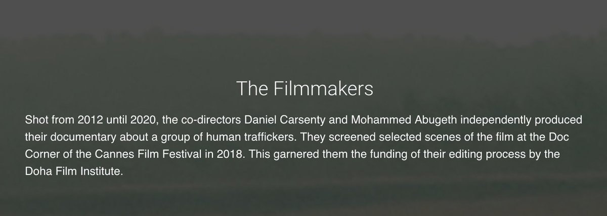 devilsdrivers's tweet photo. Chased by the army, two Beduin cousins smuggle undocumented workers through the Middle East. A breath-taking portrait of human trafficking in one of the most dangerous regions of the world. 1/2
 
PS: Click here if you would like to support us: 
https://t.co/D8x092Gghj https://t.co/6QjuCnu1k8