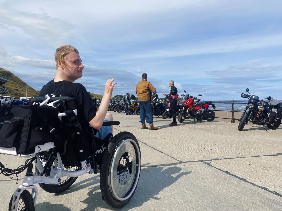 BikersAutism's tweet photo. Meeting up with smiling and waving at Scarborough for the recent autism ride..
49 riders riding to raise money for @Autism 🤘🏼 https://t.co/mOvyNuOhkm