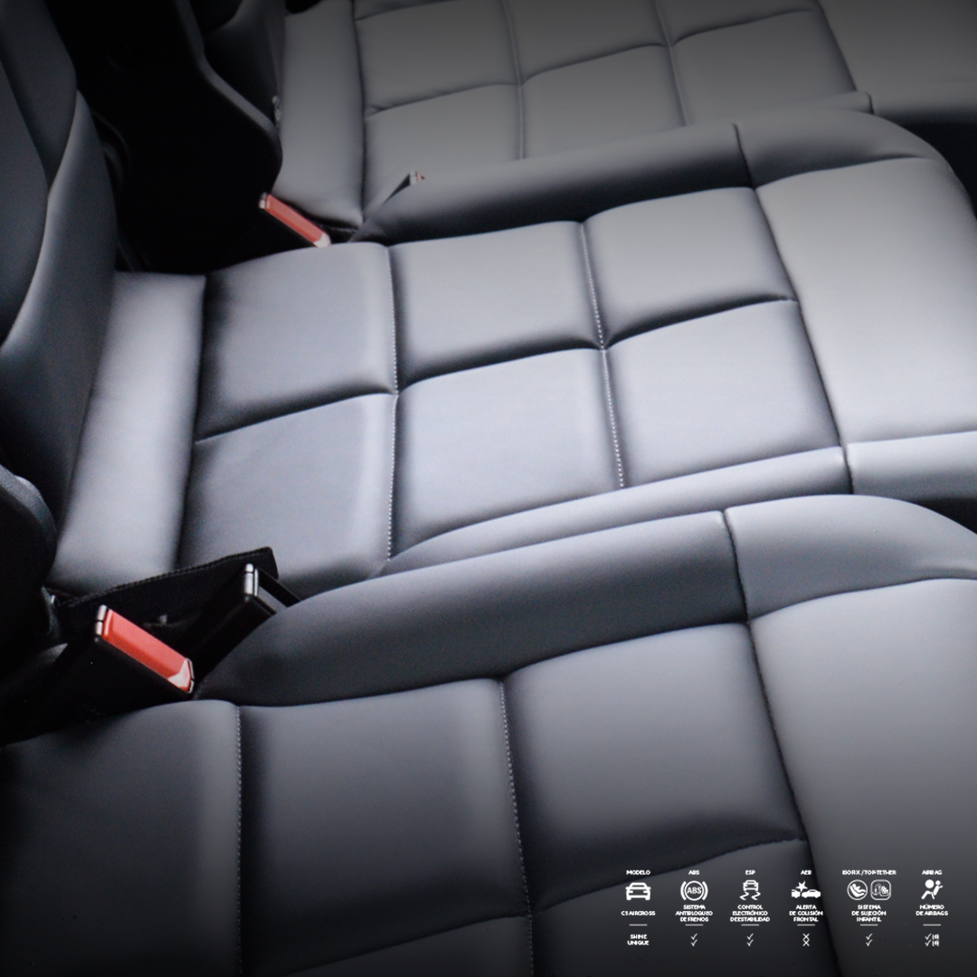 La mejor definición de confort y comodidad la encuentras en los amplios y acogedores asientos de nuestra C5 AIRCROSS.​

Más suaves y duraderos con espumas de alta durabilidad que permiten ajustarse en múltiples posiciones que harán tus recorridos más placenteros.