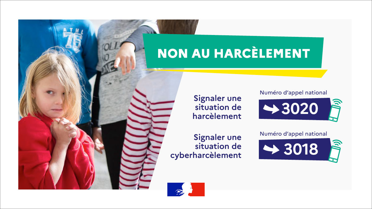 ⚠️ Le #.Anti2010 circule sur les réseaux sociaux
Le #harcèlement et le #cyberharcèlement n'ont leur place ni dans notre école ni dans notre société. 
Victime ou témoin ? 
Des dispositifs existent pour vous aider :
📱3020 (face au harcèlement)
📱3018 (face au cyber-harcèlement)