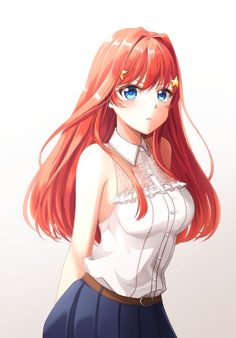 ⭐ Itsuki Nakano ⭐さんがTwitterに投稿した中野五月(五等分の花嫁)のイラスト。