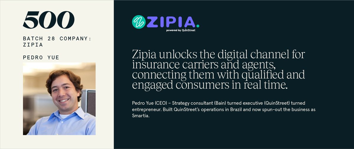500GlobalVC's tweet image. #Zipia is at #500DigitalDemoDay! Zipia unlocks the digital channel for insurance carriers &amp;amp; agents, connecting them with qualified &amp;amp; engaged consumers in real time via call, chat or Whatspp. #b28demoday

Watch now: bit.ly/3zbqVxz

Learn more: bit.ly/3Cdt4um