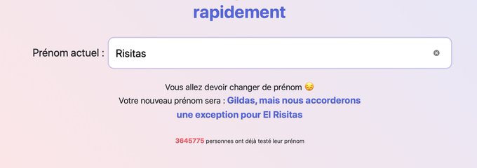 Issou la chancla #ViteMonPrenom https://t.co/h4iDWY9iMU<a href="/tag/vitemonprenom"class="tags">#ViteMonPrenom</a>