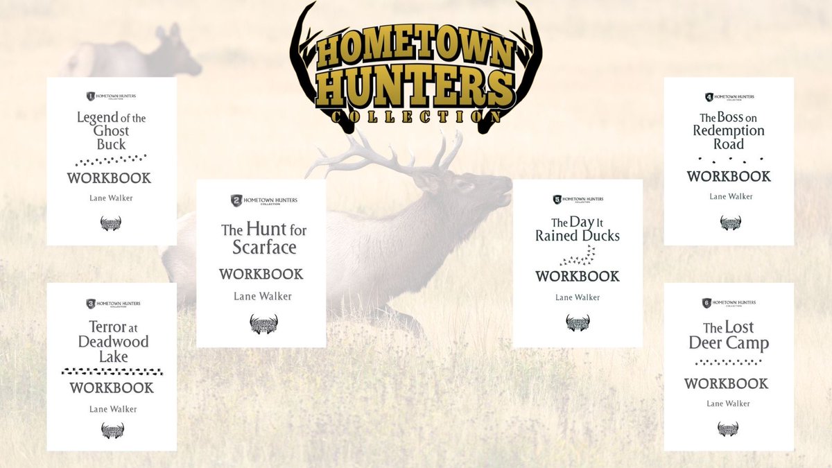 LaneWalkerBooks's tweet photo. Have you checked out our Hometown Hunters Collection series workbooks?! Our workbooks will help keep readers engaged in their reading while also enjoying fun activities within. https://t.co/adnU9AUkdz #hunting #kidsbooks #huntinglife #huntingseason https://t.co/zK9RoLFfB2