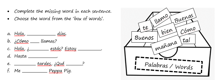 CARMENAB65's tweet photo. #EPI #Mflprimary #Spanish #mfltwitterati Year 3 activity ready for tomorrow's lesson. It can be used as a listening or writing activity, with or without the SB. https://t.co/FE7TE4mT4J