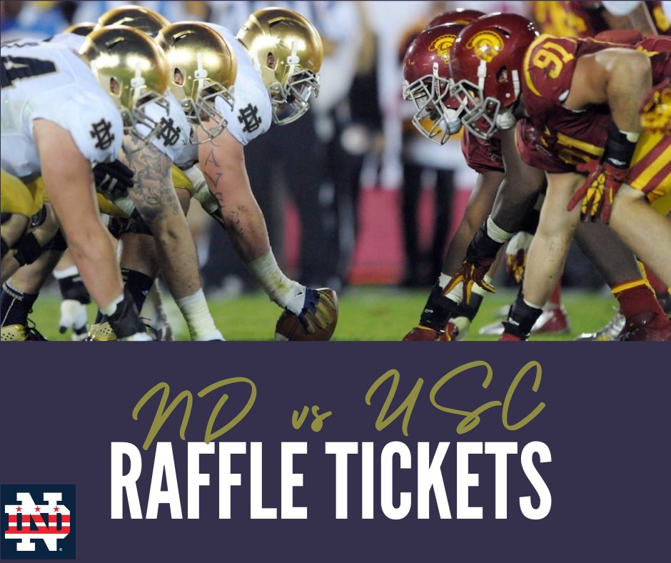 Enter to win two tickets to the ND vs USC game! All proceeds support Club events and scholarship fund! my.nd.edu/networks/event… #GoIrish #BeatTrojans