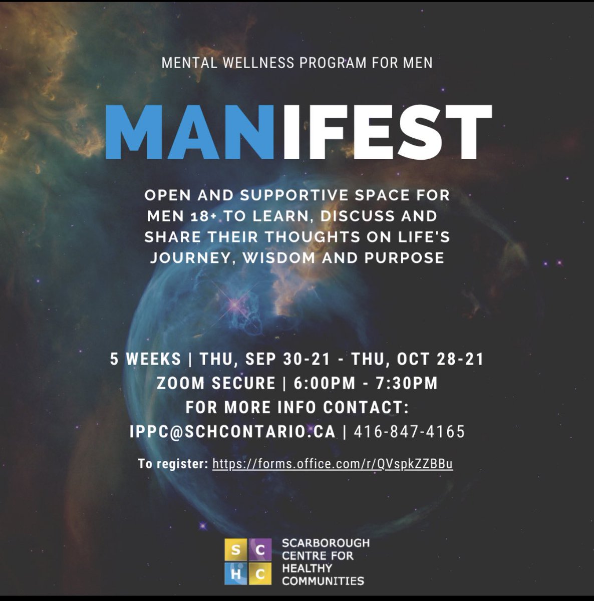ChannMakhna's tweet photo. MANifest is a mental wellness program that encourages men to support each other in promoting healthy dialogue for growth, mental &amp; and to lead healthy lifestyles. The purpose of the program is to discuss strategies for personal growth, share wisdom and discuss life’s teachings. https://t.co/qQzJHoQhir