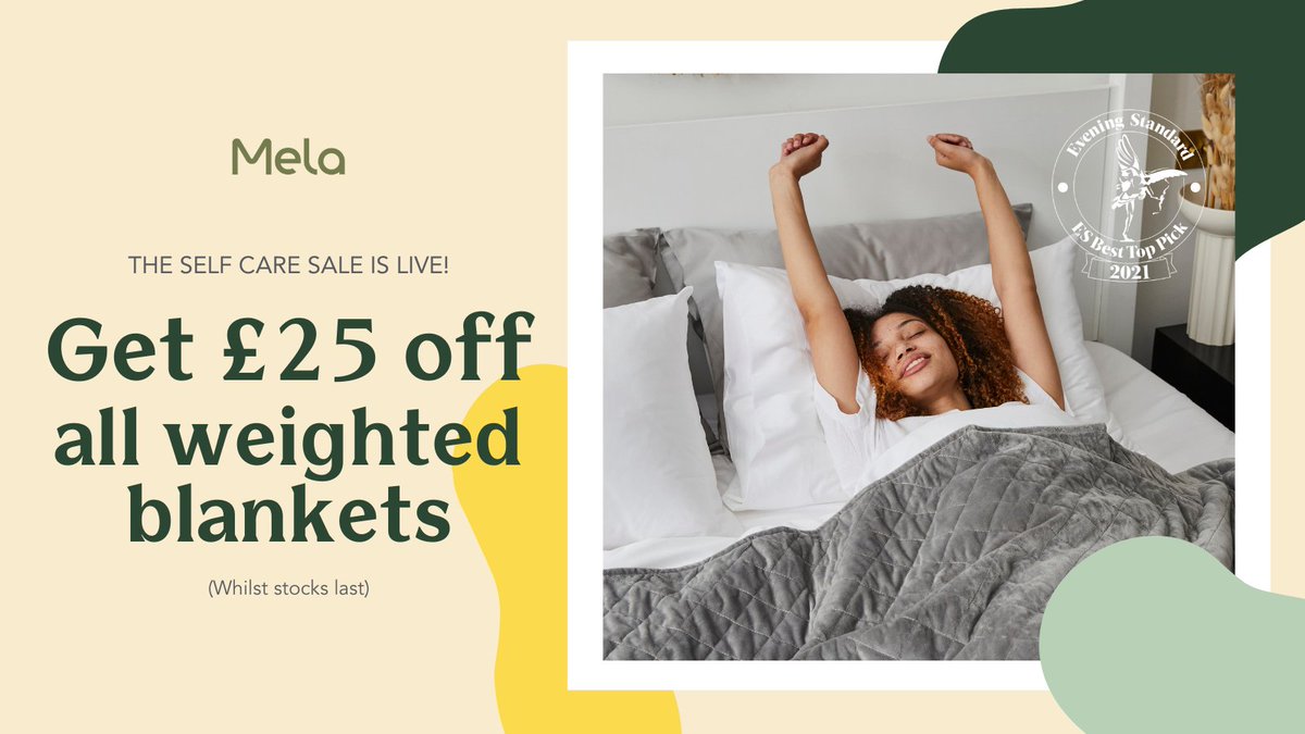 Get £25 off all our weighted blankets, including our award-winning adult and kids blankets. Plus, free shipping &amp; returns!

SHOP NOW: melacomfort.co.uk/collections/we…  #WeightedBlanket