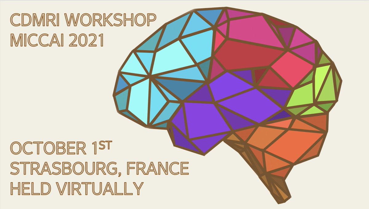 It’s almost time for the CDMRI 2021 workshop! Check out the full programme at cmic.cs.ucl.ac.uk/cdmri21/progra…. Register now for the @MICCAI Satellite Events on the 1st of October at miccai2021.org/en/REGISTRATIO…, held online with reduced registration fees!