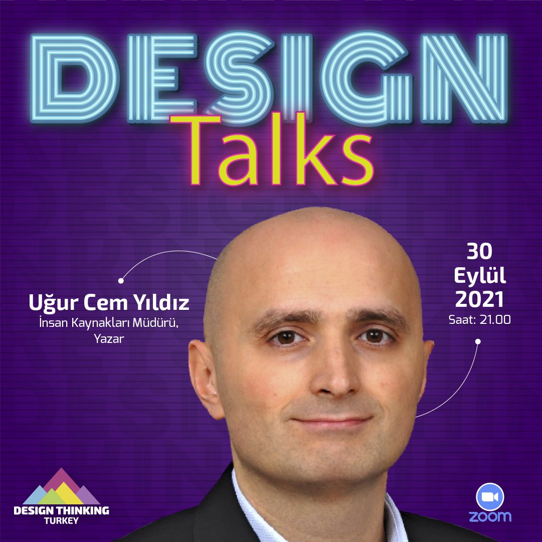 Design Talks’da Eylül ayı konuğumuz TOFAŞ İnsan Kaynakları Grup Müdürü ve İnsan Odaklı Tasarım kitabı yazarı sevgili Uğur Cem Yıldız! 'Design Thinking ile İnsandan Başlayarak Yaratıcı Çözüm Geliştirme' konusuyla 30 Eylül 21.00'de sizlerle! Katılmak için: bit.ly/DT3UCY