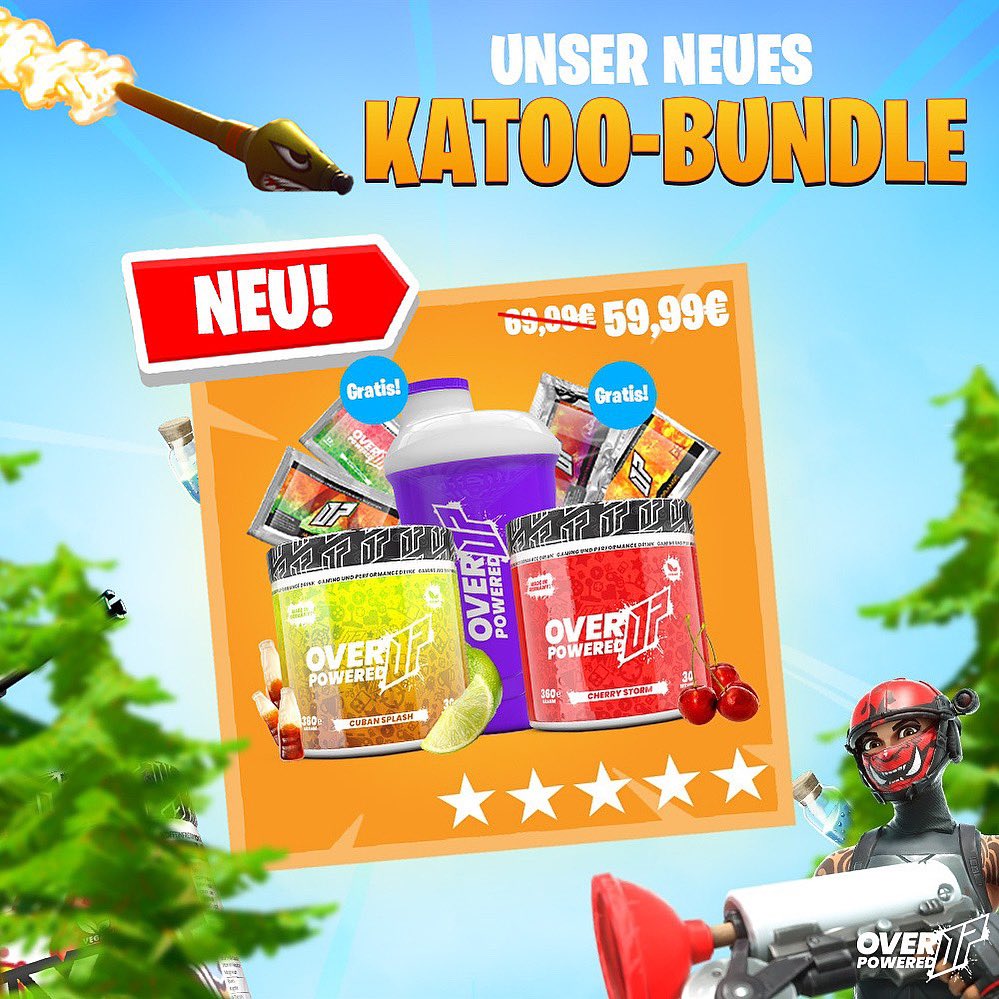 Overpowered (@overpoweredeu) on Twitter photo Mit unserem Partner <a href="/katooyoooo/">katoo</a> haben wir ein einzigartiges Bundle für euch zusammengestellt! 
- 1x Cuban Splash 360g 
- 1x Cherry Storm 360g 
- 1x GRATIS EPIC SHAKER 🔥
- 4x GRATIS OP Proben 
Zusätzlich könnt ihr euch mit dem Code „katoo“ nochmal 10% Rabatt gönnen⚡️ Mit unserem Partner <a href="/katooyoooo/">katoo</a> haben wir ein einzigartiges Bundle für euch zusammengestellt! 
- 1x Cuban Splash 360g 
- 1x Cherry Storm 360g 
- 1x GRATIS EPIC SHAKER 🔥
- 4x GRATIS OP Proben 
Zusätzlich könnt ihr euch mit dem Code „katoo“ nochmal 10% Rabatt gönnen⚡️