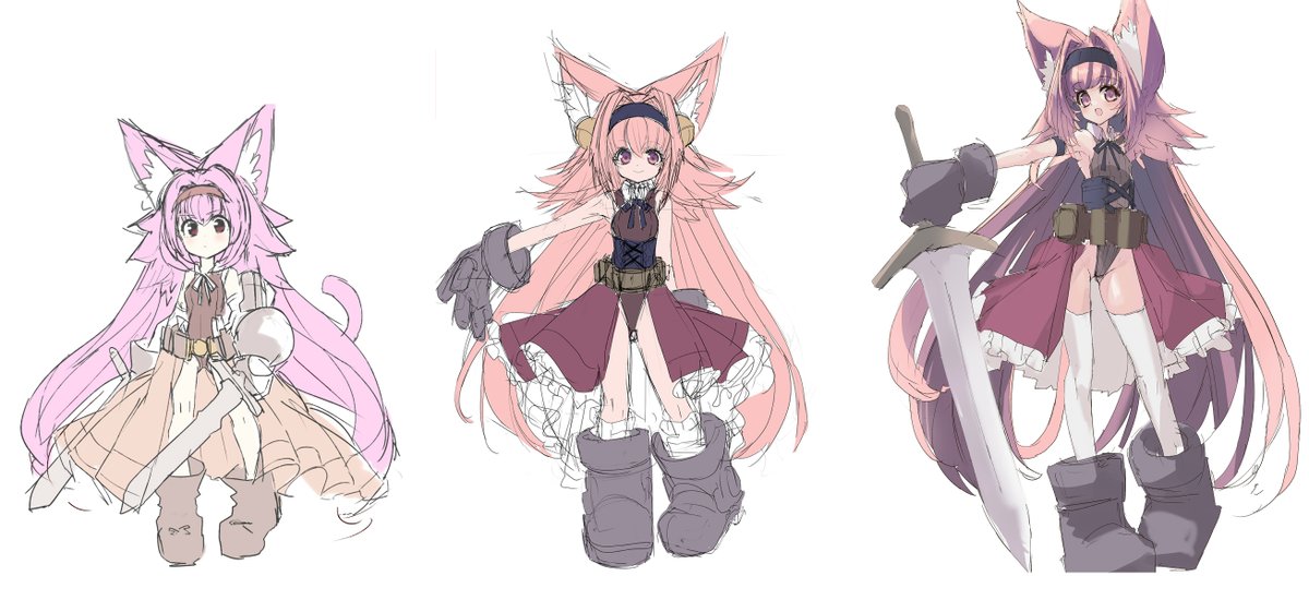 意識していた訳じゃないものの、描く毎に身長が高くなっていくなこの子… 