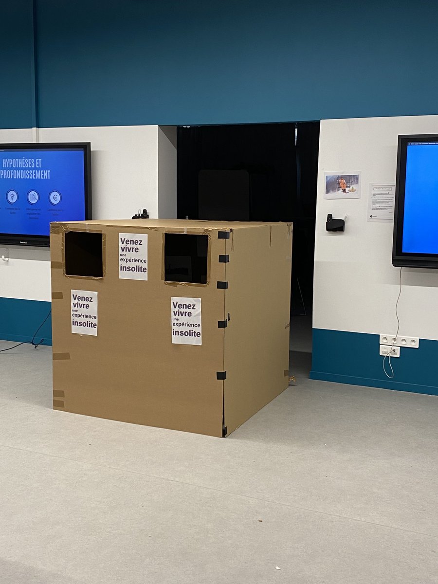 Rendu des étudiants en design sprint #masterdesign ⁦@promising_innov⁩ avec ⁦<a href="/Chamrousse1700/">Chamrousse</a>⁩ : des prototypes de plus en plus gros !!