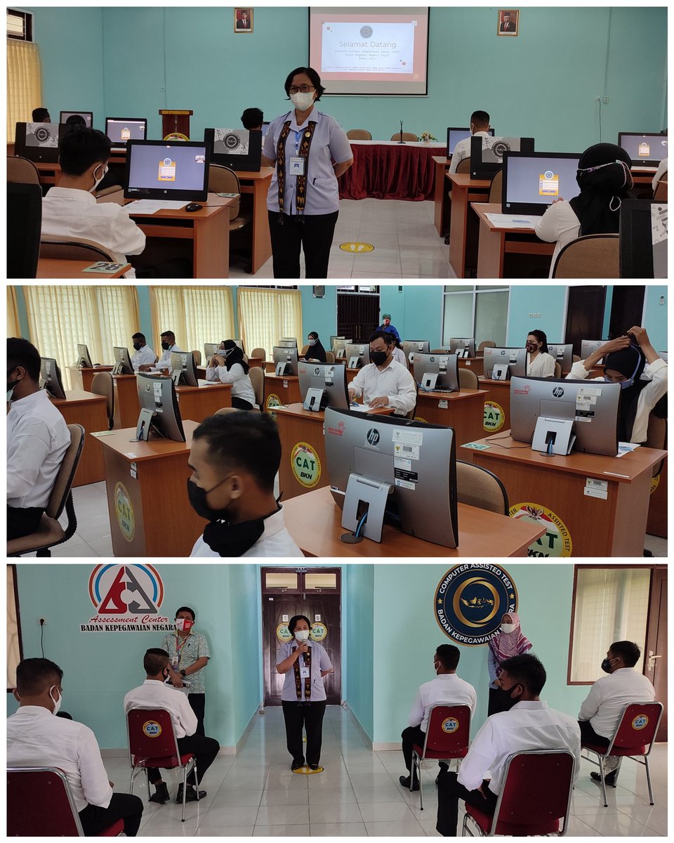 BRSDMSUPMSorong's tweet photo. Sorong, 16 September 2021

Pelaksanaan Seleksi Kompetensi Dasar (SKD) CASN @kkpgoid dengan CAT di UPT BKN Sorong hari kedua sebanyak 30 peserta. 

Kegiatan berjalan dengan lancar hingga selesai, ditutup dengan penyerahan berita acara hasil pelaksanaan.

@Erni_Kristina https://t.co/B4SOny8UCQ