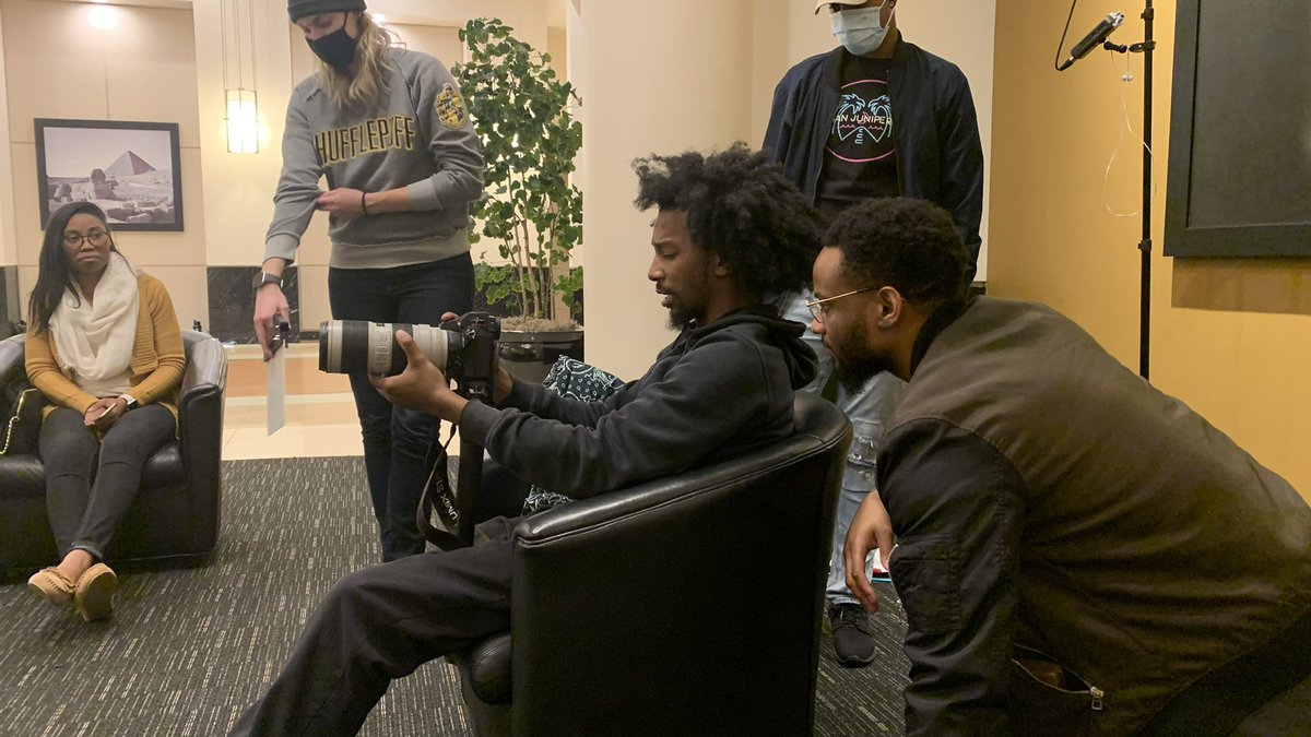 EllisIslandLLC_'s tweet photo. A very special happy birthday to our favorite director on set! @RashadEllis__ ! https://t.co/rp6Egz1qOZ