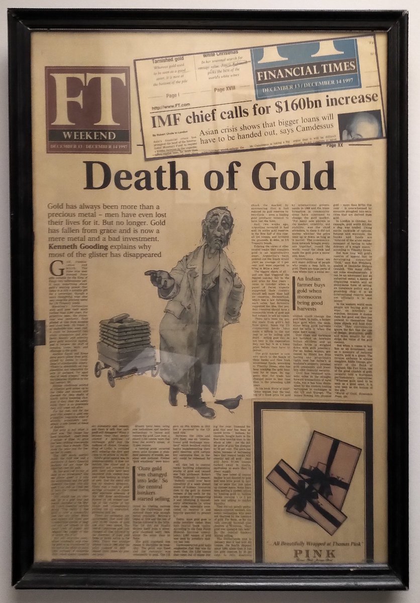 SvdHijden's tweet photo. For all non believers and Gold bashers. Gold was pronounced death in 1997 by the Financial Times and magically reincarnated more than 500% after 🤣🚀
$GOLD https://t.co/BfpE9hLRAA