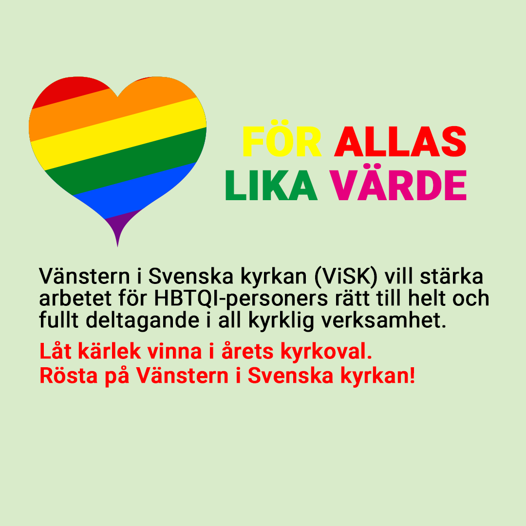 visk2021's tweet photo. Kan det här inlägget få 100 retweets? Ju fler vi når desto fler röster kommer vi få i kyrkovalet!

Nu kör vi! 👏 https://t.co/D8SRIFv4oB