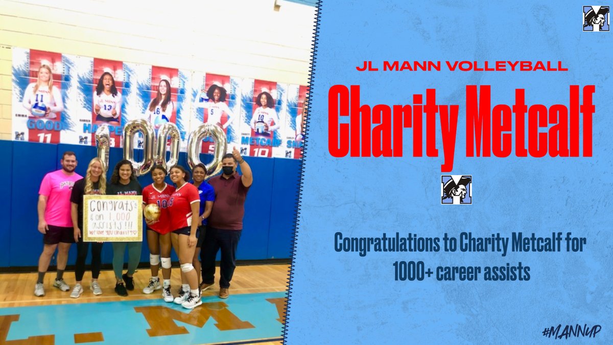 JL Mann Volleyball honored Charity Metcalf for 1000+ career assists.  Congratulations Charity! <a href="/JLMannVball/">J.L. Mann Volleyball</a>