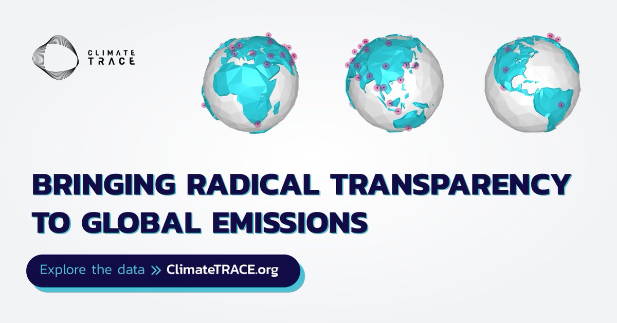 We're excited to unveil the world’s first comprehensive accounting of #GHG #emissions based primarily on direct, independent observation. It uses #satellites, remote sensing, and #AI #machinelearning to bring transparency to #climate insight. Learn more: climatetrace.org