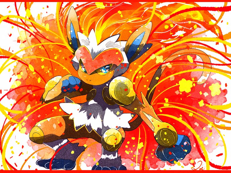 ポケモン 図鑑no 390 ヒコザル Lkのポケモンずかん Loki ロキ のイラスト