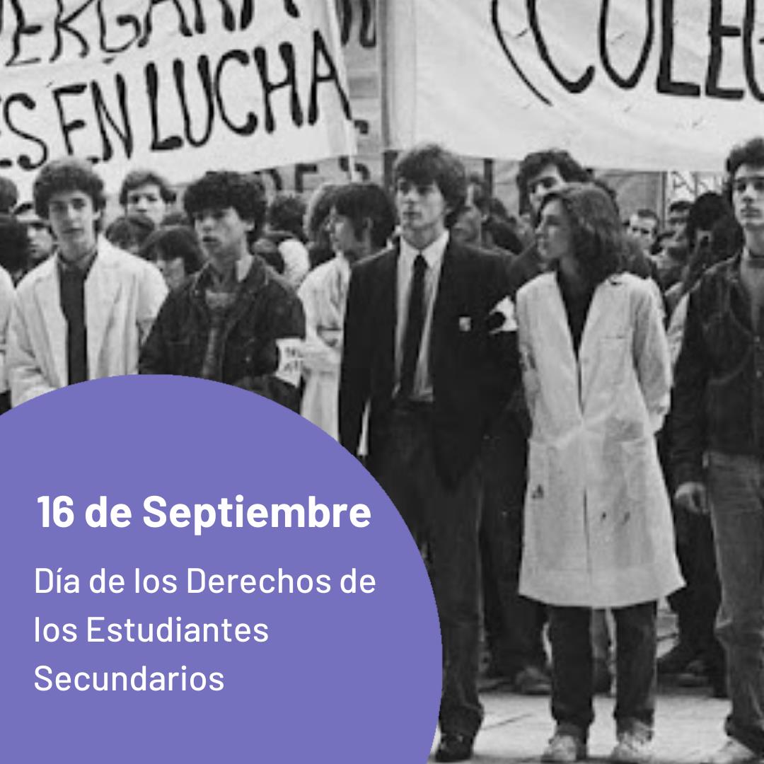 educarportal's tweet photo. 📅Hoy en nuestro país es el Día de los Derechos de los Estudiantes Secundarios en conmemoración a los estudiantes que fueron secuestrados en La Plata el 16 de septiembre de 1976 durante La Noche de los Lápices.

 👉https://t.co/Vn4O7wuRal https://t.co/7s627Jl3H6