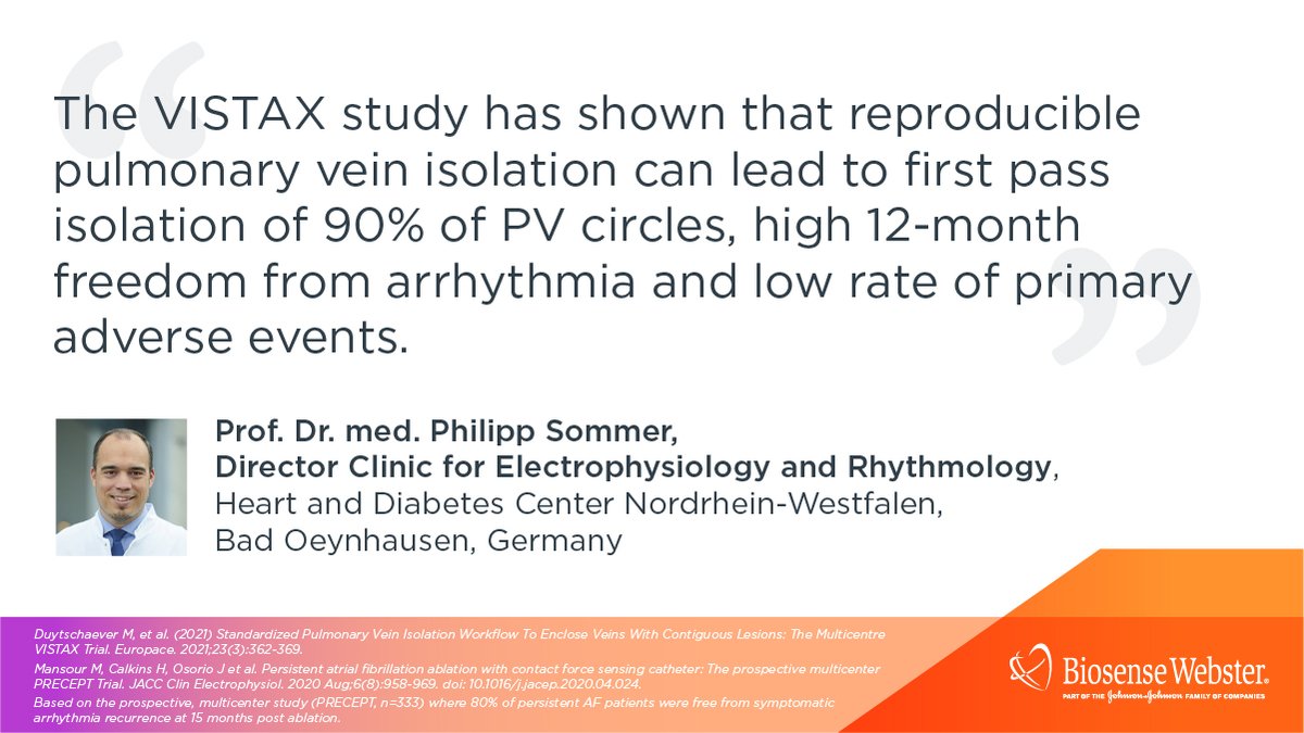 Reproducible pulmonary vein isolation can create lasting impact for your AFIB patients. #EPeeps learn more about the VISTAX study bit.ly/3Cz5cCi #newpossibleinAF #mycompany @phiso_de