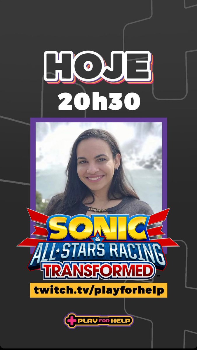 tamis_vs's tweet photo. Hoje tem live de Sonic &amp; All Stars Racing Transformed comigo lá no canal da @playforhelp_ às 20h30! 

Aparece lá pra me ver sofrendo nas corridas e bater um papo! 😄 https://t.co/aKPMT8xUc0 https://t.co/IntYY603ad