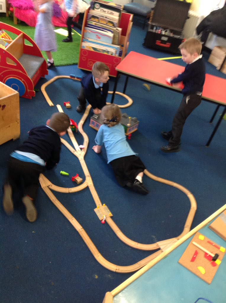 This afternoon we have played with our train set. This always gets lots of children excited and they are keen to get involved. <a href="/wild_bank/">The Wild Bank</a> <a href="/trustvictorious/">Victorious Academies Trust</a>
