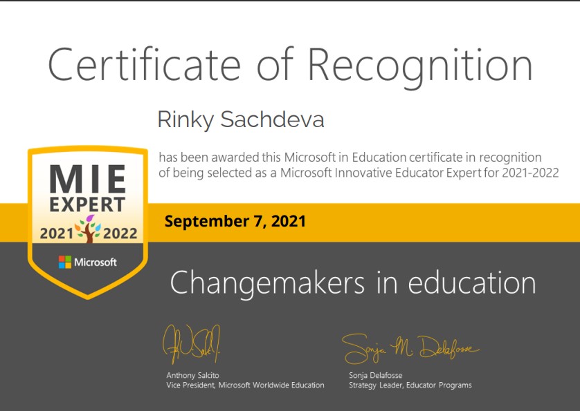 RinkySachdeva99's tweet photo. Honored to be a part of the MIEE group 

#MicrosoftEDU #dpsshj https://t.co/Im4RHs5eO5