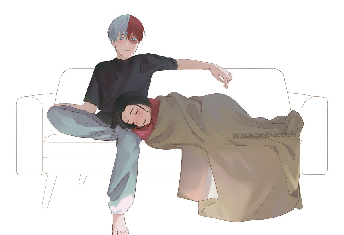 Lazy Afternoons (art by @choco_rutt) : r/TodoMomo