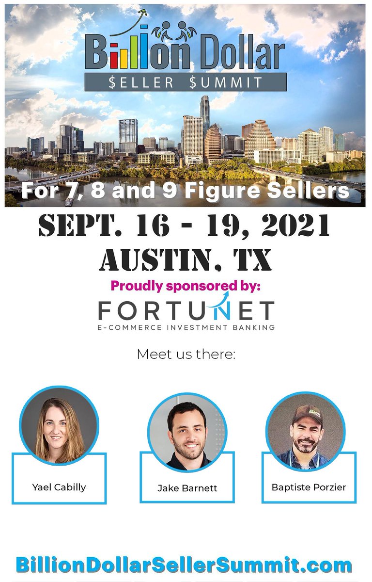 Fortunet is a proud sponsor of the Billion Dollar Summit starting today. Meet us at the summit - Yael, Jake and Baptiste will be there
#FortunetIB #amazonfba #amazonsellers #ecommerce