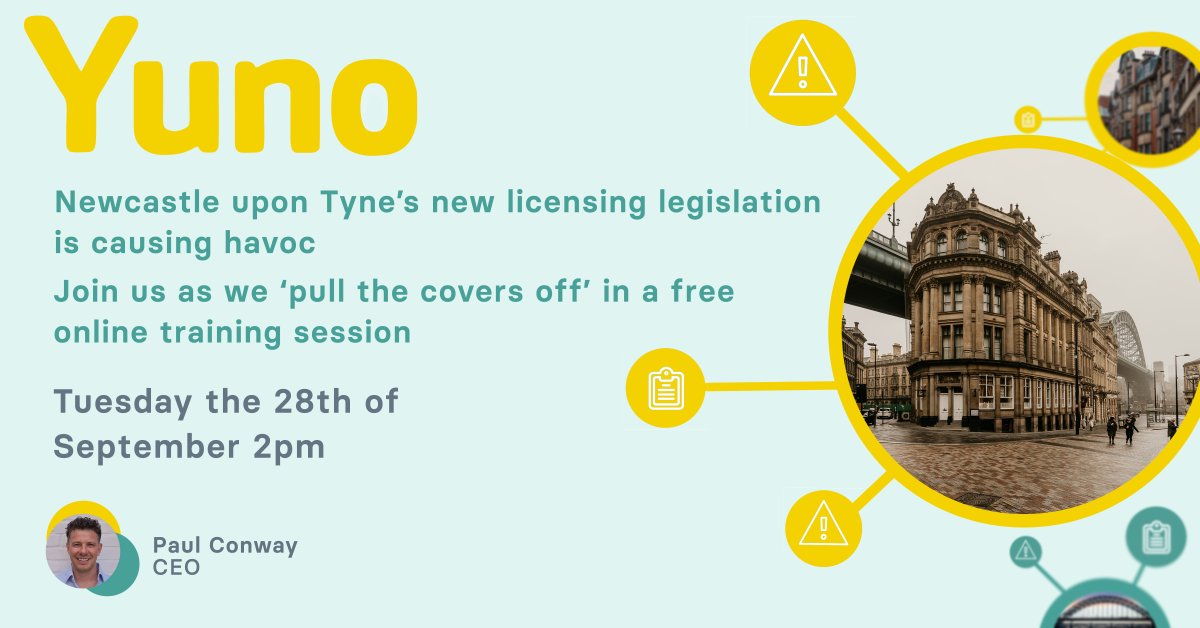 Newcastle Council's new licensing legislation is causing havoc: book your ticket now for the webinar on Tuesday 28th at 2pm to get prepared with Paul Conway, Yuno CEO.
bit.ly/3ls7ziN 
#hmo #landlords #estateagents #realestate #propertylicensing #propertymanagement