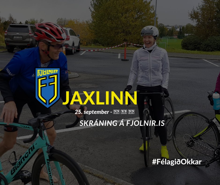 FJÖLNISJAXLINN 2021

16 ára og eldri: 🏊‍♀️ 400 M 🚴‍♀️ 10 KM 🏃‍♀️ 3 KM

15 ára og yngri og lið: 🏊‍♀️ 200 M 🚴‍♀️ 3 KM 🏃‍♀️ 1 KM

#FélagiðOkkar