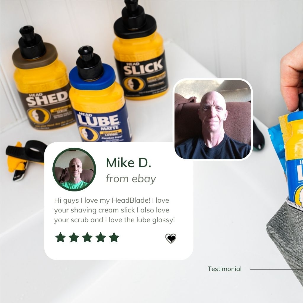 HeadBlade's tweet photo. @mpd196719 left us an awesome review. We had to share what he said. Thanks Mike! Lookin’ good 👨🦲
#shavingclub #mensrazor #baldandbearded #razor #baldguy #baldheads #baldbychoice #scally #shaving #shavedheadstyle #upsidedownface #nohair #hairlosssolution #headblader #hairloss https://t.co/WlRLvhWQax