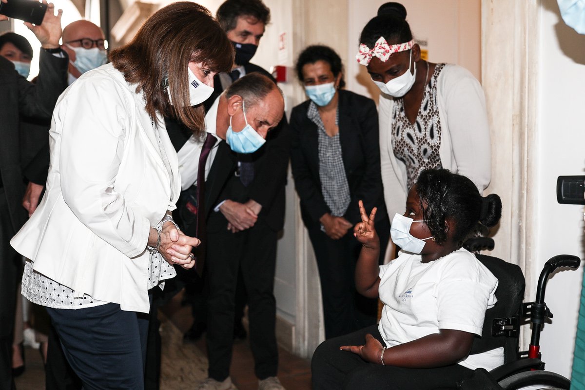 GreeceinItaly's tweet image. Visita privata della Presidente della Repubblica 🇬🇷 Katerina Sakellaropoulou alla Comunità di Sant&apos;Egidio @santegidionews @PresidencyGR